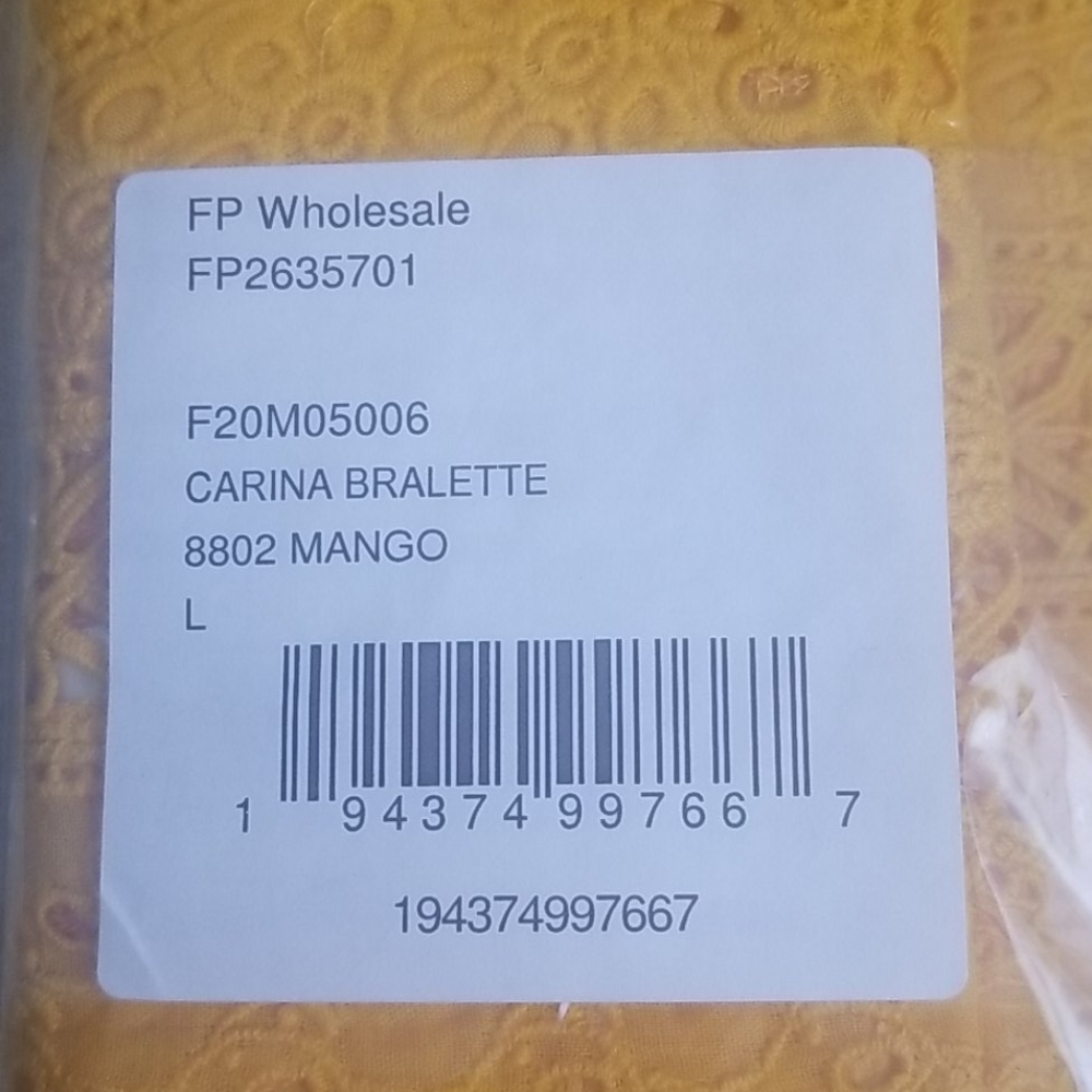 NWT Carina Bralette Sizes M and L-Color Mango - Picture 9 of 10